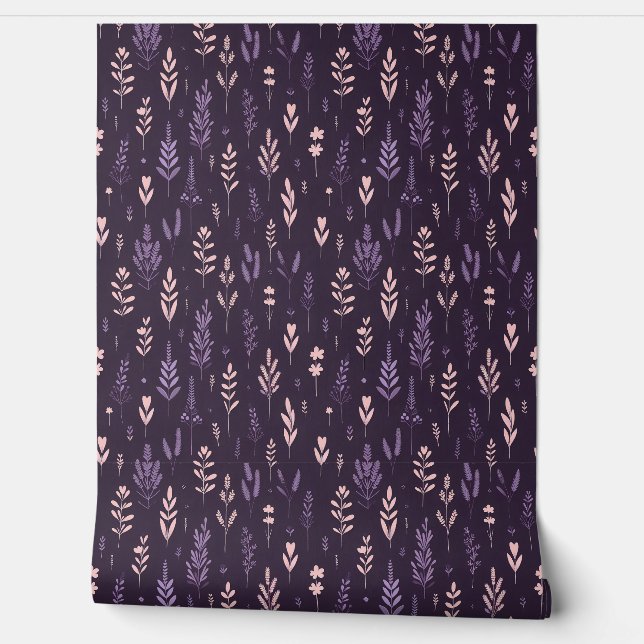 Lavender Dreams Pattern Wallpaper (Unrolling)