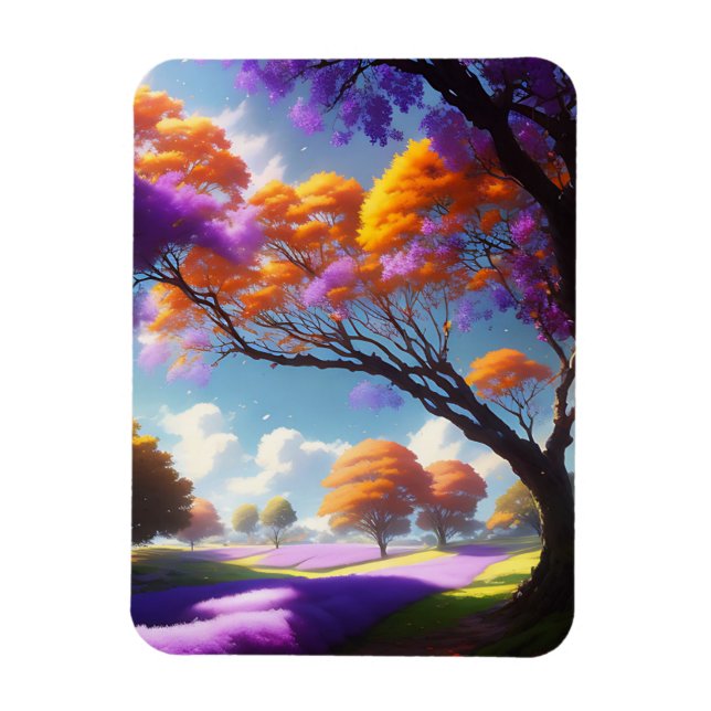 Lavender Dreams Under Jacaranda Skies, Magnet (Vertical)