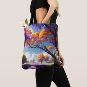 Lavender Dreams Under Jacaranda Skies, Tote Bag