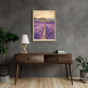 Lavender Dreams – Vintage Provence Countryside Tra Poster
