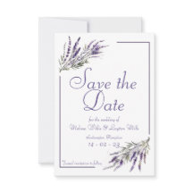 Lavender Dreams: Watercolour Save The Date Invite