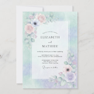 Lavender Dreamy Bloom Wedding Invitation
