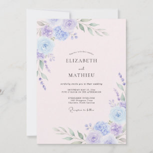 Lavender Dreamy Spring Wedding Invitation