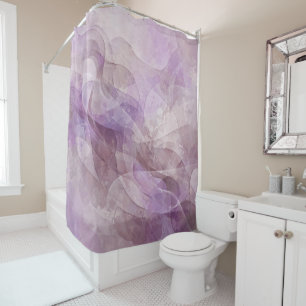 Lavender Dreamy Swirl Lilac Mauve Lavender Shower Curtain