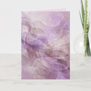 Lavender Dreamy Swirl Lilac Mauve Lavender Thank You Card