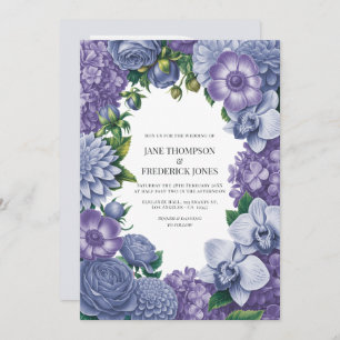 Lavender Dusk, Periwinkle Smoke & Frosted Bluebell Invitation