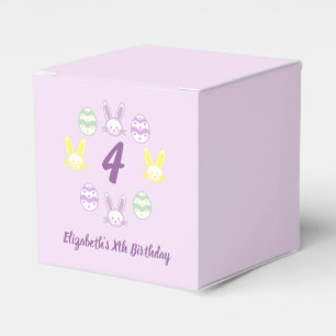 Lavender Easter 4th Birthday Favour Box