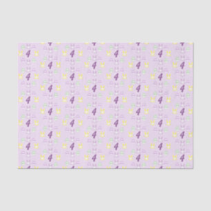 Lavender Easter 4th Birthday Tissue Paper