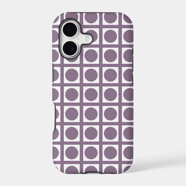Lavender Elegant Grid Dots (Back)