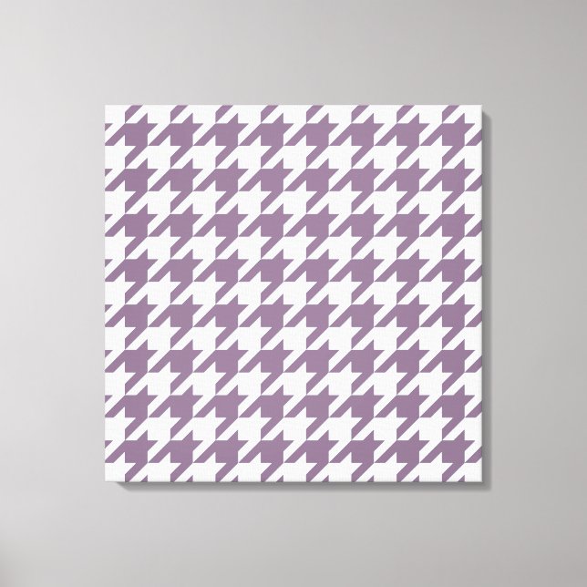 Lavender Elegant Houndstooth Canvas Print (Front)