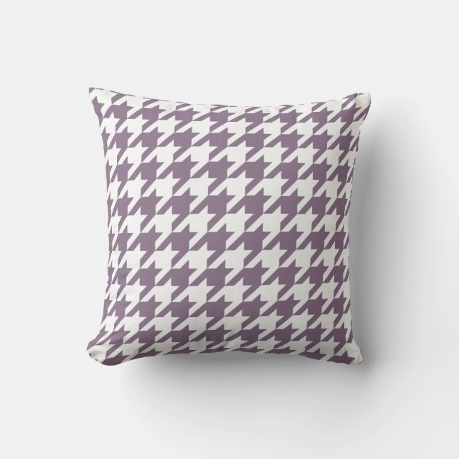 Lavender Elegant Houndstooth Cushion (Front)