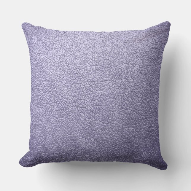 Lavender Elegant Leather Look Cushion (Front)
