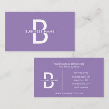 Lavender Elegant Monogram Modern Professional