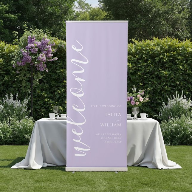 Lavender | Elegant Wedding Vertical Retractable  Banner (Creator Uploaded)