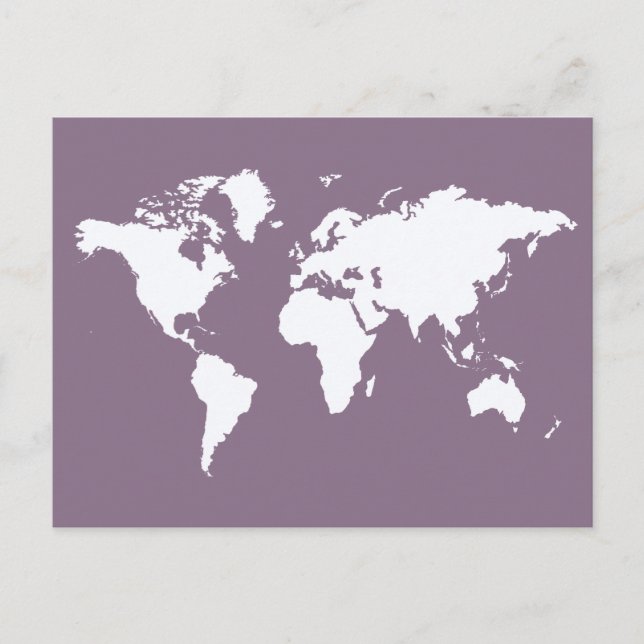 Lavender Elegant World Postcard (Front)