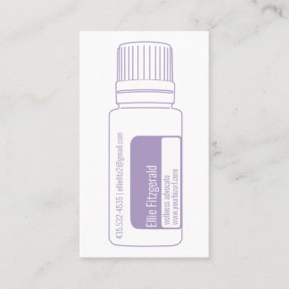 Lavender Essential Oil Bottle Business Card