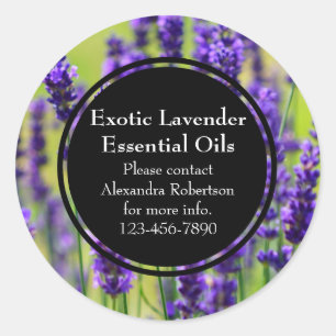 Lavender Essential Oil Business Bottle Label