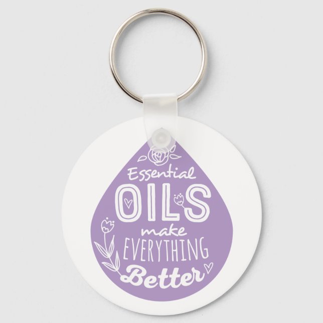 Lavender Essential Oil Key Ring (Front)
