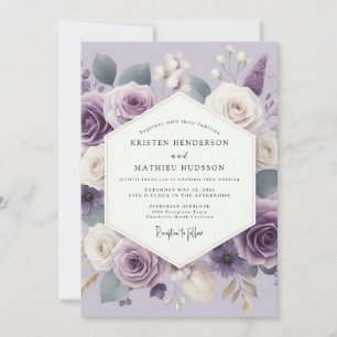 Lavender Ethereal Bloom Wedding Invitation