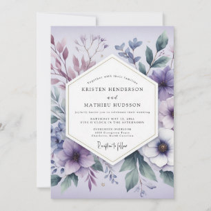 Lavender Ethereal Botanicals Wedding Invitation