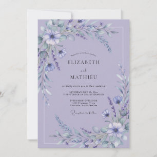Lavender Ethereal Flourish Wedding Invitation