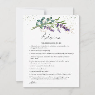 Lavender Eucalyptus Advice for Bride-to-be