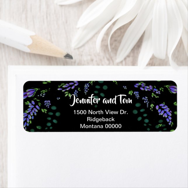 Lavender  Eucalyptus black boho greenery  Label (Insitu)