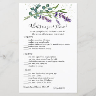 Lavender Eucalyptus Bridal What's on Your Phone 