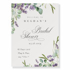 Lavender Eucalyptus Bunch Bridal Shower Welcome