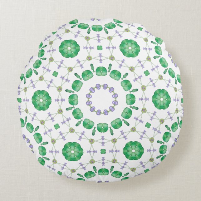 Lavender Eucalyptus Dream  Round Cushion (Front)