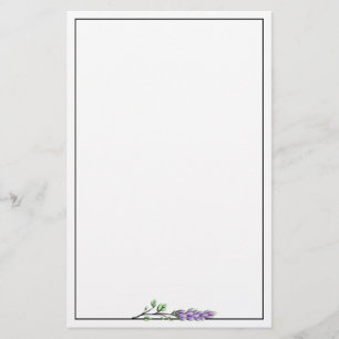 Lavender Eucalyptus elegant minimalist Stationery