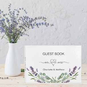 Lavender eucalyptus mr mrs wedding guest book