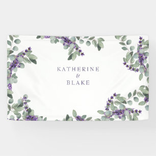 Lavender & Eucalyptus Names Wedding Banner