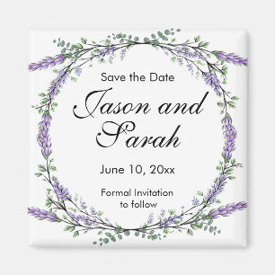 Lavender eucalyptus watercolor collection magnet