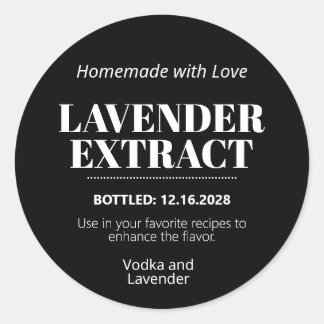 Lavender Extract Modern Label Sticker ZEX_001i