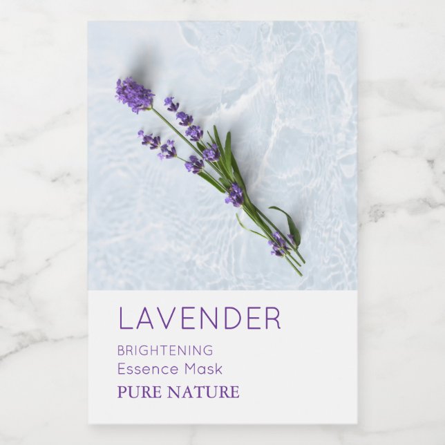 Lavender Facial Mask Label (Single Label)