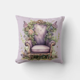 Lavender Fairy Dreams Butterfly Chair Cushion