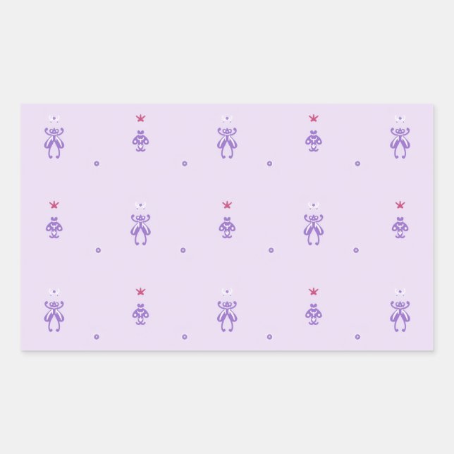 Lavender Fairy Runes  Rectangular Sticker (Front)