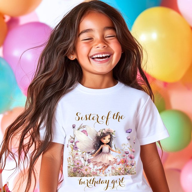 Lavender Fairy wildflower  sister of birthday girl T-Shirt (Creator Uploaded)