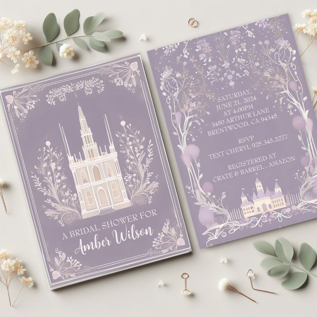 Lavender Fairytale Castle Invitation (Creator Uploaded)