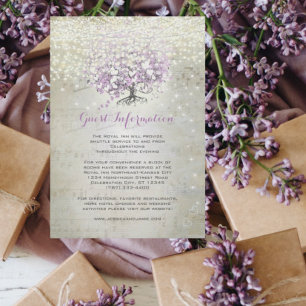 Lavender Fairytale Lights and Stars Wedding Invitation