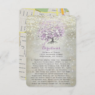 Lavender Fairytale Lights Stars Wedding Enclosure Invitation