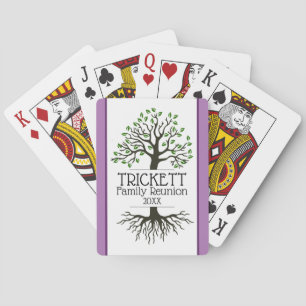 Lavender Family Tree Family Reunion Playing Cards