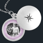 Lavender Fancy Photo Frame Locket Necklace<br><div class="desc">Elegant and simple photo frame design.</div>
