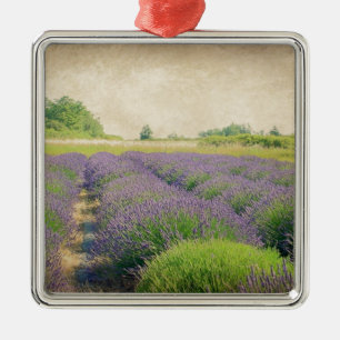 Lavender Farm - Distressed Metal Tree Decoration