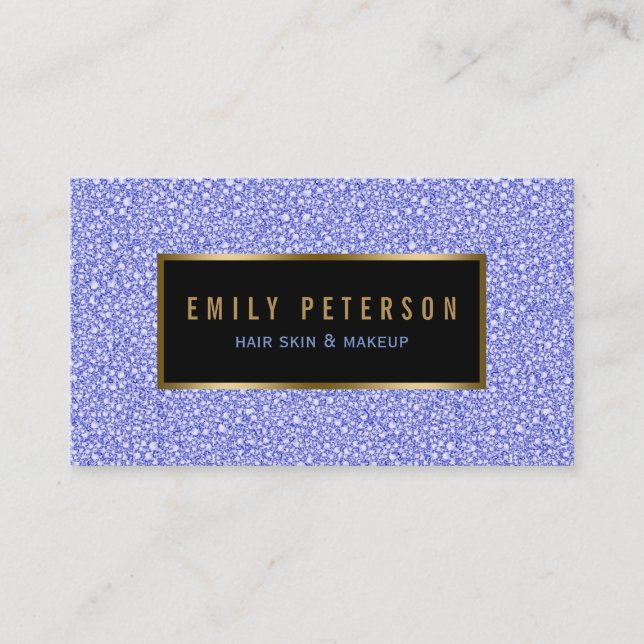Lavender Faux Glitter  Business Card (Front)