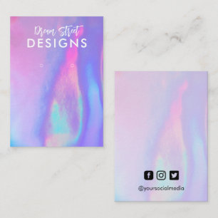Lavender Faux Holo Earring Display Card