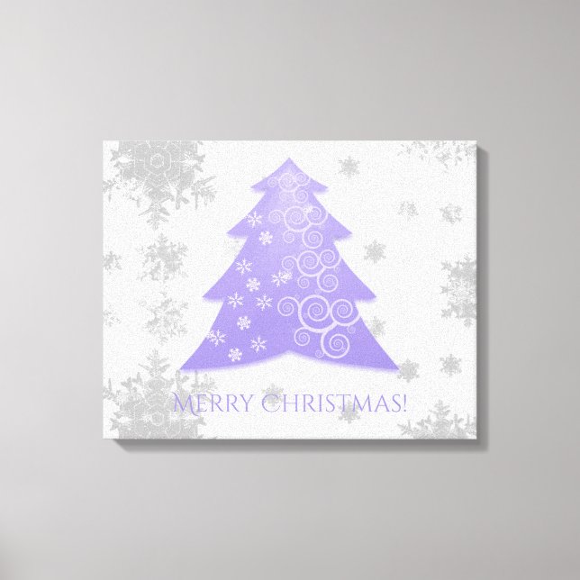 Lavender Festive Christmas Tree Canvas Print (Front)