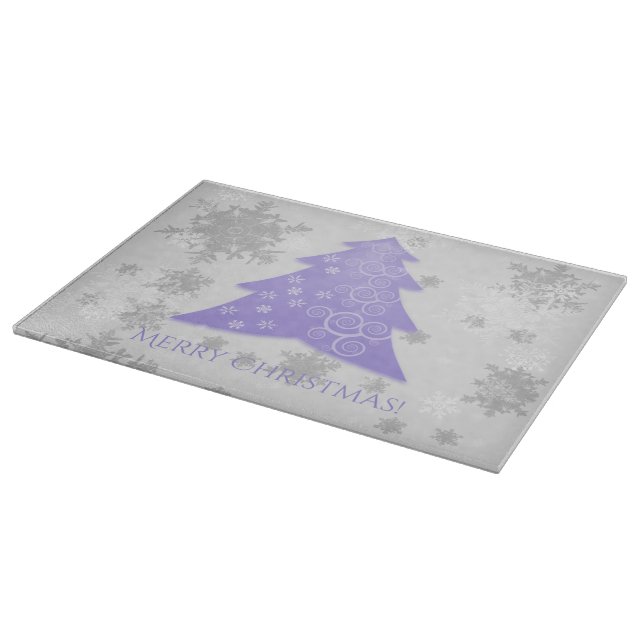 Lavender Festive Christmas Tree Cutting Board (Corner)