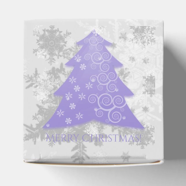 Lavender Festive Christmas Tree Favour Box (Top)
